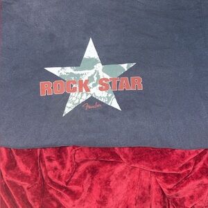 Fender Navy Rock Star Tee with Red and Green Accents